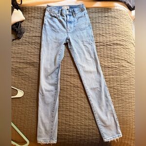 Madewell Light Blue 10” Skinny High-Rise Jeans size 25